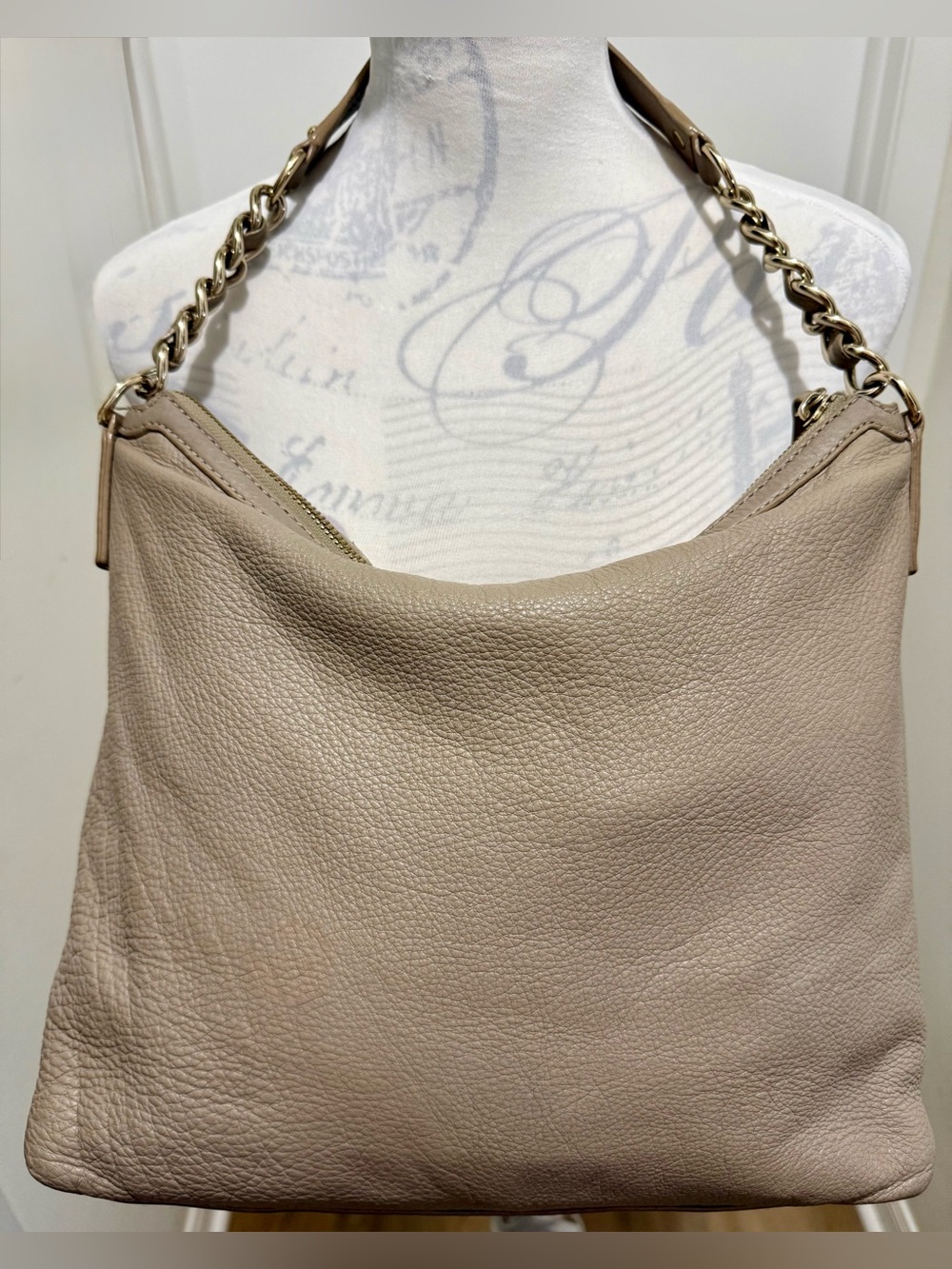 KATE SPADE Leather Hobo Shoulder Chain Strap Bag, Beige/Tan/Taupe - Picture 12 of 14